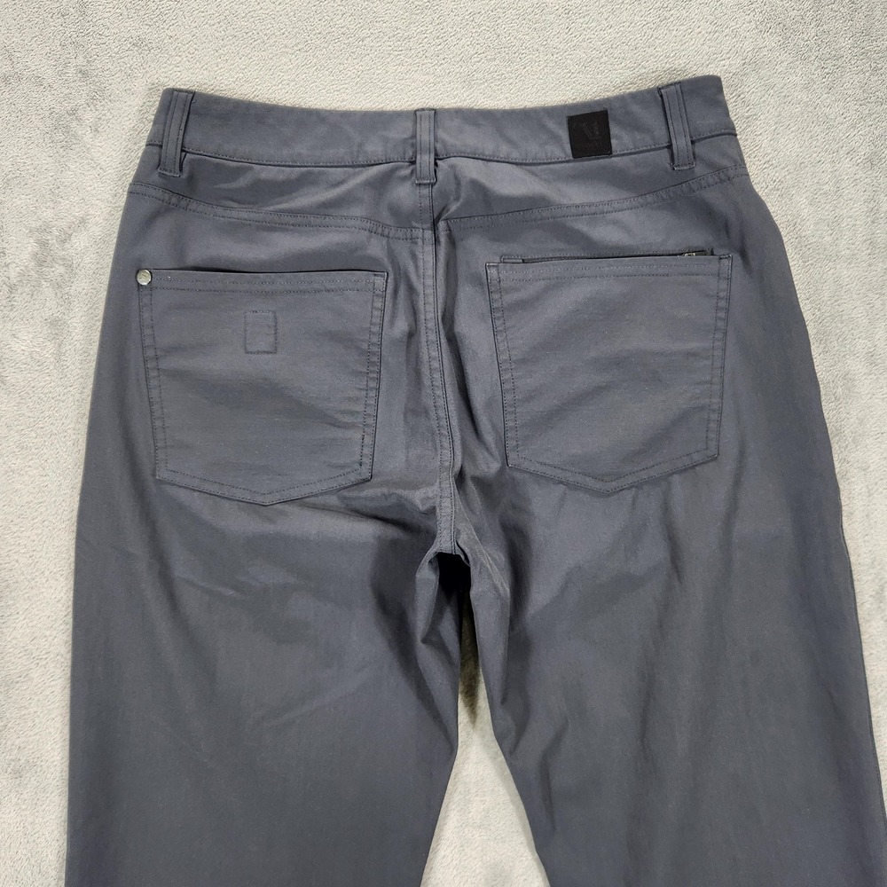Vuori Pants Mens 30x32 Gray Slim Fit Performance Tech Chino Travel Casual Wear - Picture 6 of 16